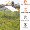 Walk In Chicken Run Galvanized Chicken Coop Hen House w/ Galvanized Frame & Lock