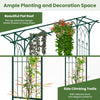 205cm Garden Arbor Metal Archway for Climbing Plants-Green