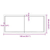 BaraSh Wall Shelf Brown 140x60x(2-6) Treated Solid Wood Oak,Wall Shelves, W7K7