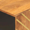 CIADAZ TV Cabinet Brown and Black 80x31.5x46 Solid Wood , Tv Unit, Tv F2W0