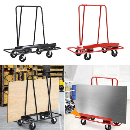 Mobile Steel Drywall Cart Anti-falling Edge Plasterboard Trolley Plywood Carrier
