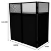 DJ Disco Booth Stand Mixer Shelf Foldable Portable Screen Black & White Lycra