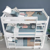 Triple Bunk Beds Kids Children High Sleeper Pine 3FT Single Wooden Bed Frame