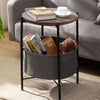 2/3 Tiers Round Bedroom Bedside Cabinet Furniture Storage Nightstand Side Table