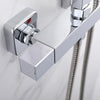 300mm Bathroom Mixer Shower Thermostatic Dual Head Square Rainfall Chrome Set