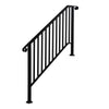 Iron Handrail Picket 4 or 5 Steps Stair Railing Hand Rail for Outdoor Garden UK