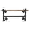 Industrial Pipe Clothing Garment Rack Wall Mounted Closet Rod Clothes Organizer