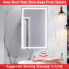 Illuminated LED Bathroom Mirror Cabinet with Lights Infrared Sensor Wall Mounted