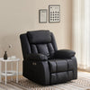 ELECTRIC RECLINER ARMCHAIR 8 POINT HEATED LEATHER MASSAGE RECLINER CHAIR SOFA