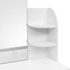 Dressing Table Bedroom Makeup Vanity Desk Set with Mirror Drawer Storage Shelves