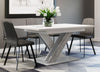 Extendable Table 140-180x80cm Kitchen STONE WHITE Gloss FAST FREE POSTAGE