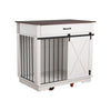 Wooden Pet Dog Crate Pet Dog Kennel Cage Furniture End Table w/ 1 Large Drawer