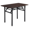 Folding Computer Desk with Storage Shelf Foldable Study Table Laptop Home Office