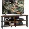 Corner TV Stand Cabinet, 50" TV Unit with Storage Shelves, Rustic Brown