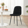 2Pcs Folk Designer Fabric or Velvet Dining Chairs Metal Legs Chairs