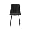 Set of 2 Velvet Black Dining Chair Metal legs Dining room Home Cafe Furniture