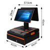 Cash Register POS System 15.6'' Touch Double Screen w/ Printer,Cash Drawer