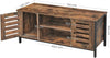 Rustic TV Stand Retro TV Unit Storage Media TV Cabinet with Doors Living Room TV