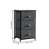Fabric Cabinets Storage Unit Metal Frame Chest of Drawer Organiser Bedside Table