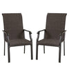 2 Pcs Rattan Chair Wicker Chairs Patio Dining Chairs High Back Outdoor furniture