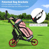 3 Wheel Golf Push Cart Lightweight Folding Pull Golf Trolley Golf Bag Holder