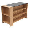 Kitchen Island Breakfast Bar Table Worktop Food Prep Table with Storage Shelves