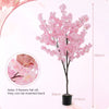 COSTWAY 190cm Tall Artificial Cherry Blossom Tree Faux Floral Plant 1170 Flowers