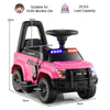 6V Kids Ride On Police Car Battery Powered Kids Toy Police Car Pink