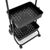 Black Metal Clothes Rail Rack Garment Stand Corner Open Wardrobe with Shelf