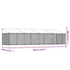 Dog Cage with Roof and Door Grey 8x2x2 m Galvanised Steel