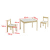 Kids Table and Chairs Set Wooden Preschoolers Children's Table with 2 Chairs Set