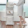 3 Tier Laundry Basket Trolley Storage Cart Mobile Washing Clothes Sorter Hamper