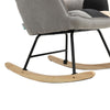 Upholstered Patchwork Fabric Rocking Chair Relaxing Rocker Armchair Lounge Seat