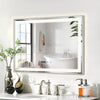 LED Bathroom Mirror 80*60cm Illuminated 3 Color Mode Touch Wall Mounted IP44