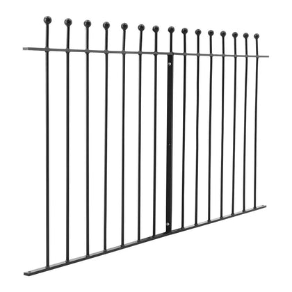 Ball Top Railing Fencing Wrought Iron Garden Fence Panels Border 1830mmx915mm