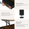Lift Top Coffee Table Wood with Storage Shelf 2 Drawers for Living Room