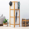 Solid Wood Coat Rack Stand Clothes Hanging Rail Rack Shelf Closet Portable Use
