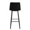 Set of 2 Velvet Chairs High Back Bar Stools Footrest Backrest Metal Legs Pub