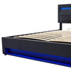Ottoman Gas Lift Storage Bed PU Upholstered Bed Frame & Headboard 6ft Super King