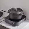 Cast Iron Casserole Dish Pot Pan Cooked Camping Stew Dutch Oven Stockpot Skillet