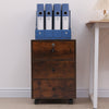 Mobile 3 Drawers Filing Cabinets Printer Stand Pedestal Lockable Bedside Table