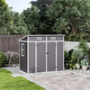 6 x 4 ft Plastic Shed Outdoor Garden Tools Storage House Double Doors，Window