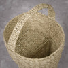 Seagrass Stair Basket/Step Storage Basket with Handle, Large, Natural