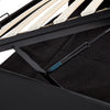 Upholstered Ottoman Bed 5ft King Size LED Hydraulic Bed Frame with Storage Black