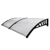 200x96cm Canopy Awning Rain Cover Shelter for Front Back Door Window Porch Black