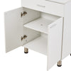Wooden Kitchen Storage Cupboard 4 Doors Cabinet with Drawer Shelf Freestanding