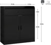 Shoe Cabinet Rack Storage 2 Door 1 Drawer Cupboard Footwear Stand Wooden Unit