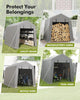 Outdoor Storage Shelter Shed 7x12 FT Waterproof Carport Bike Canopy Garage Tent