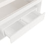 High Gloss Coffee Table Centre Table With LED Light Open Storage Glass Tabletop