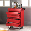 Heavy Duty 7-Tier Tool Trolley Carts Steel Roller Chest Cabinet Garage Shelf Red
